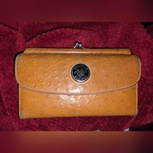 Dooney & Bourke Ostrich-Embossed Tan Wallet